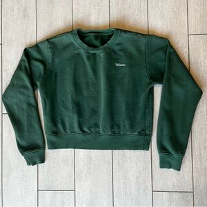 Realisation Par Real Green Crop Sweat Shirt